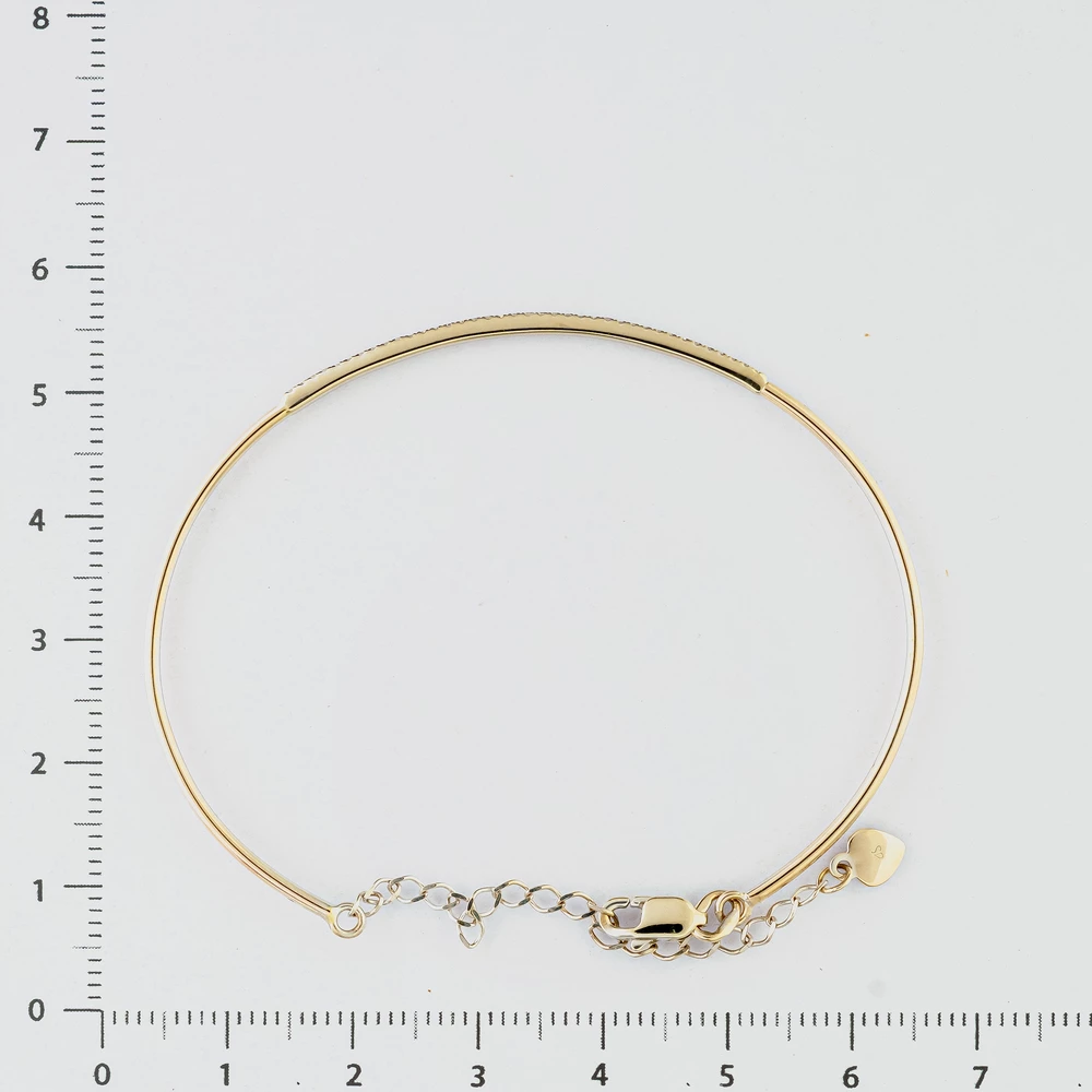 Браслет с бриллиантом из белого золота 585 пробы