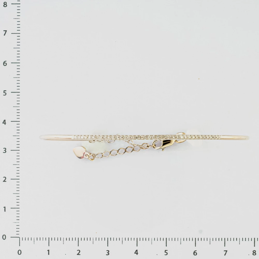 Браслет с бриллиантом из белого золота 585 пробы