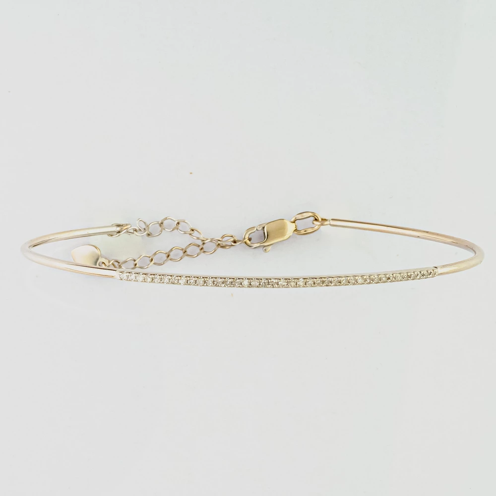 Браслет с бриллиантом из белого золота 585 пробы