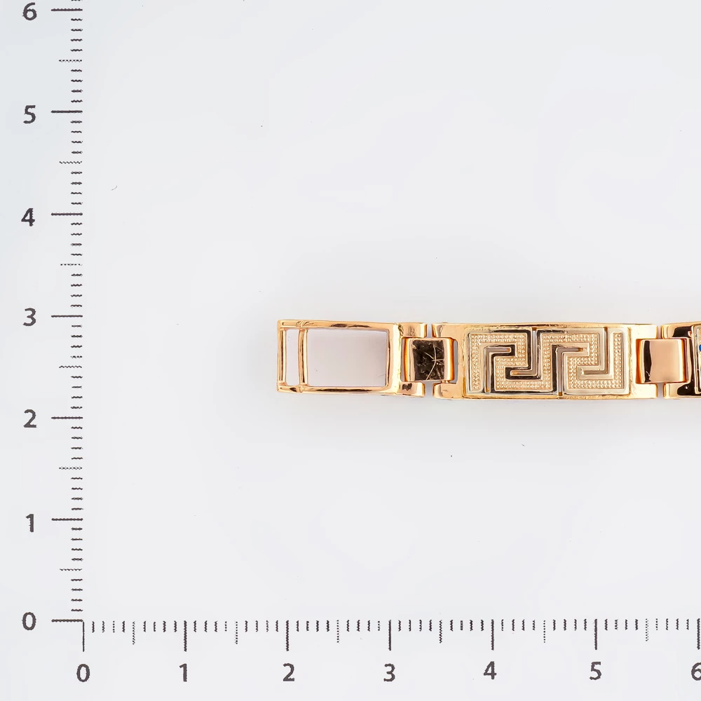 Браслет с фианитом из красного золота 585 пробы