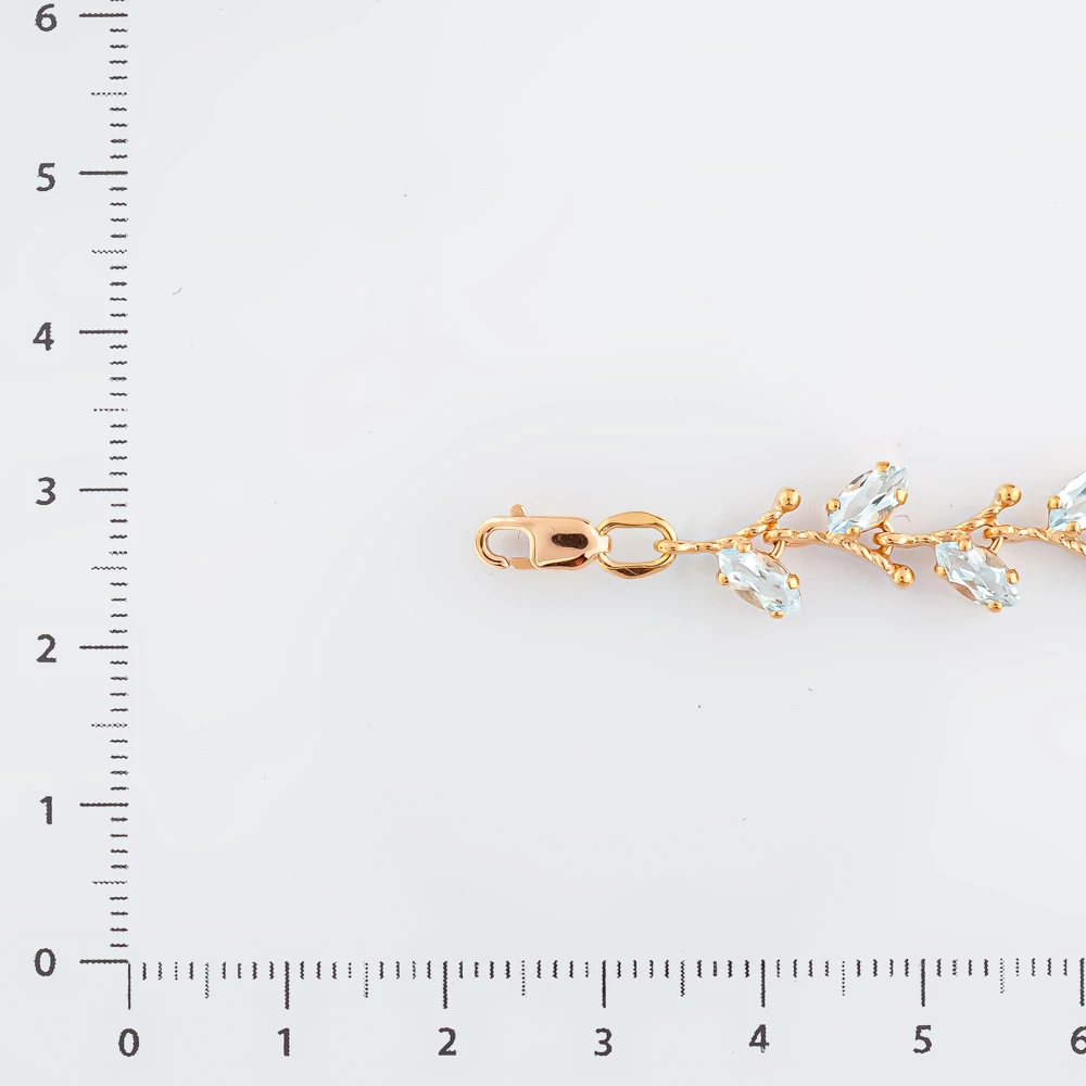 Браслет с топазом из красного золота 585 пробы