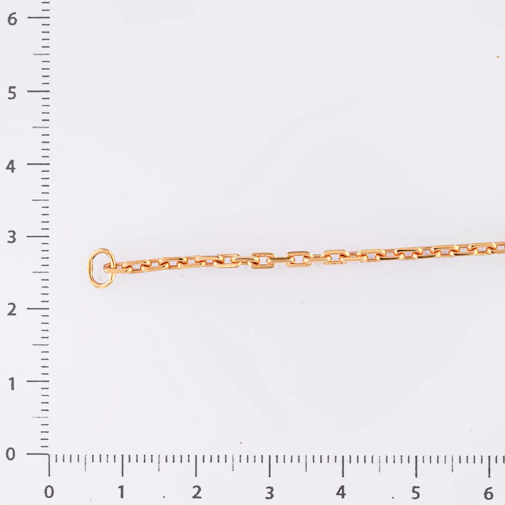 Браслет с фианитом из красного золота 585 пробы