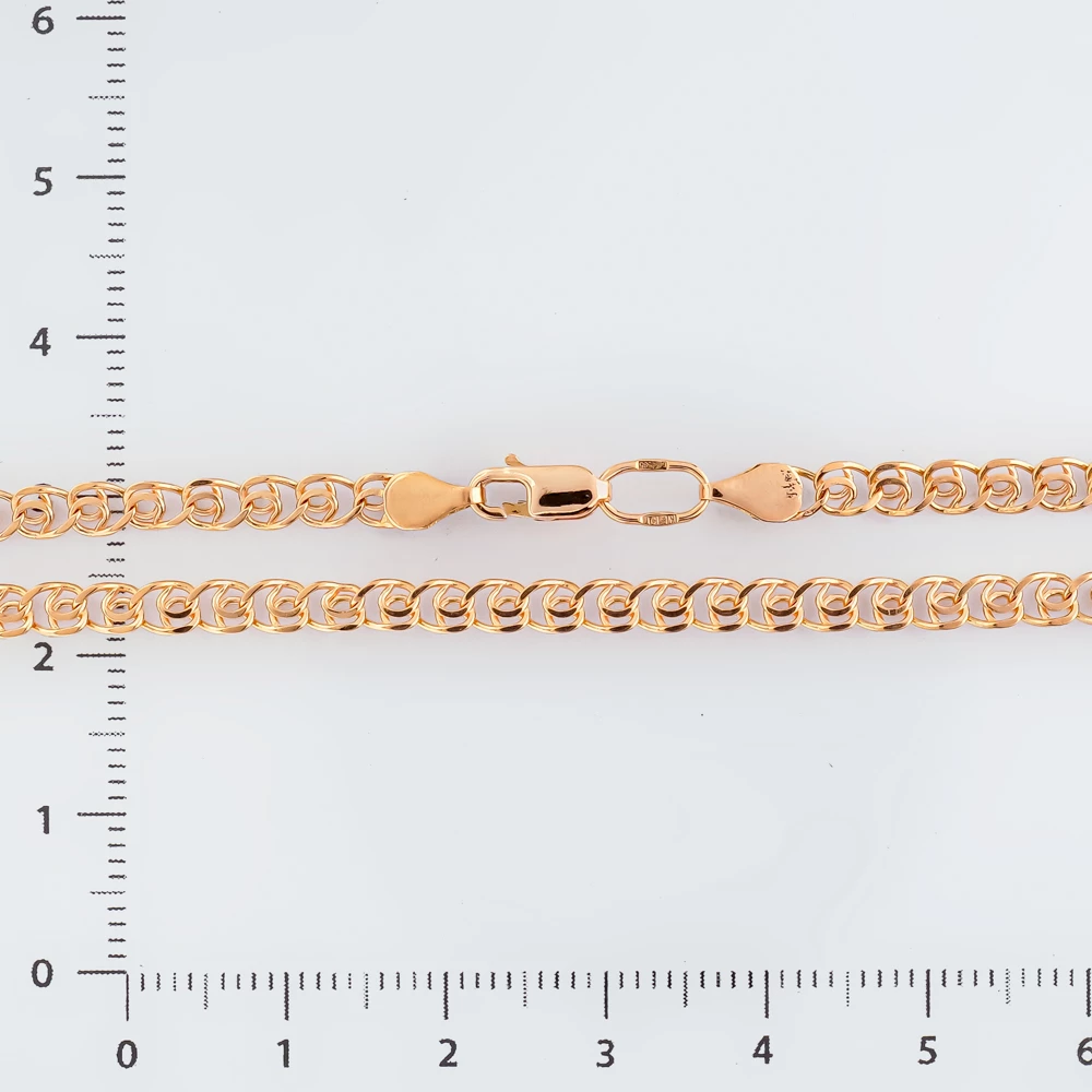 Браслет из красного золота 585 пробы