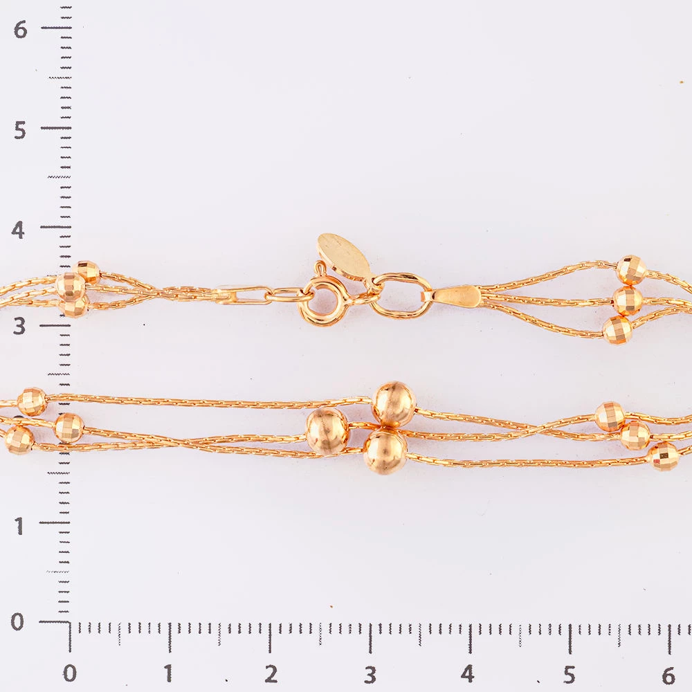 Браслет из красного золота 585 пробы