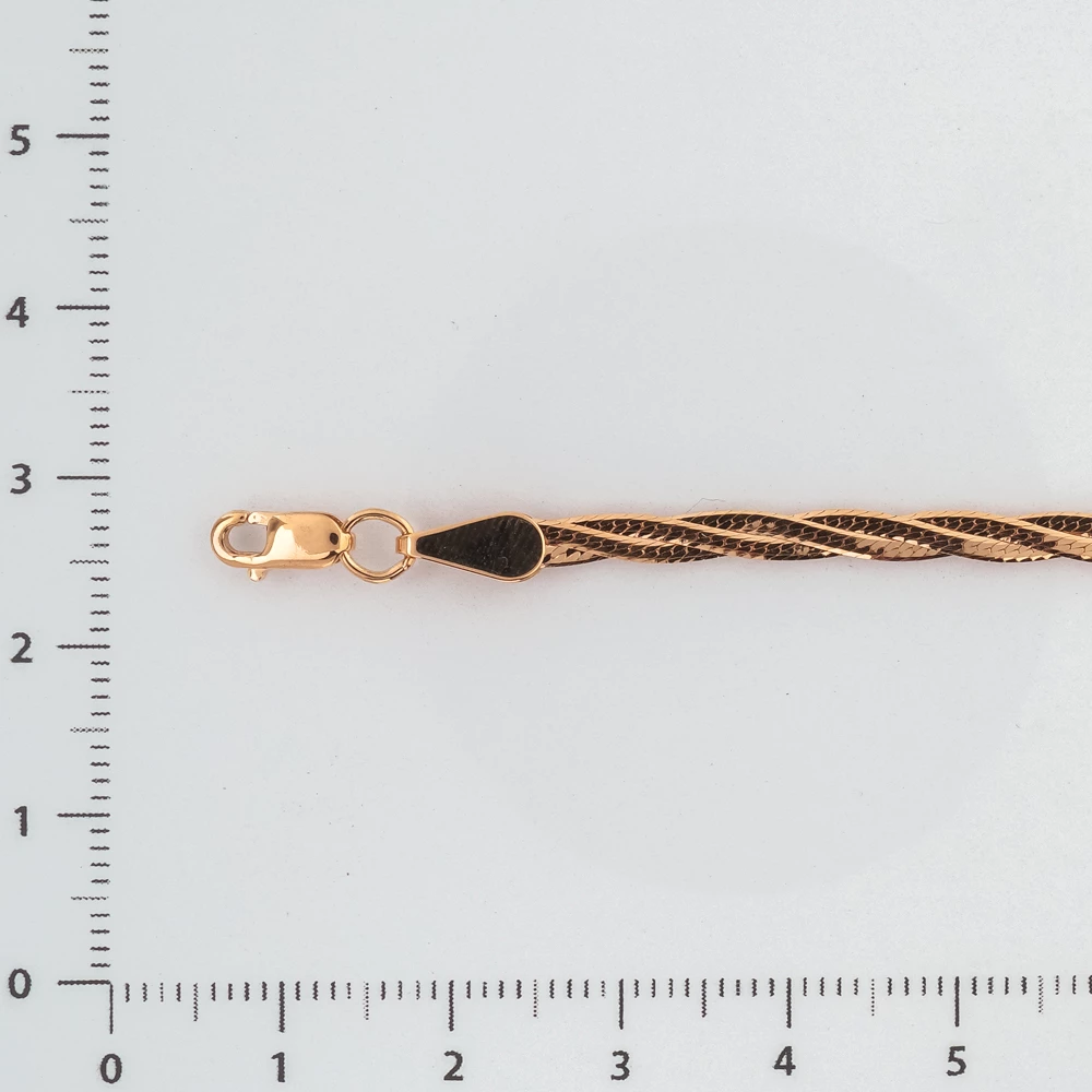 Браслет из красного золота 585 пробы