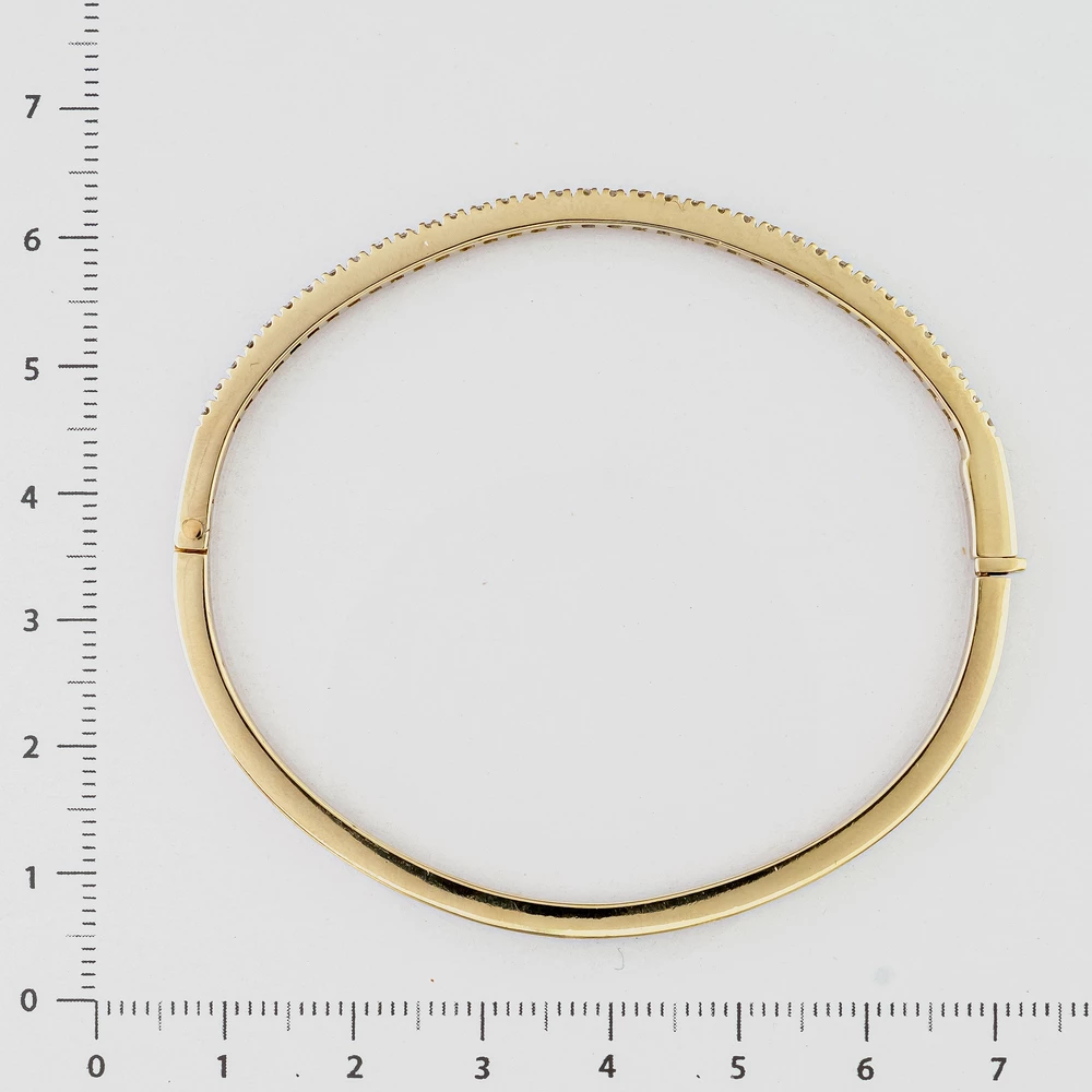 Браслет с бриллиантом из белого золота 750 пробы