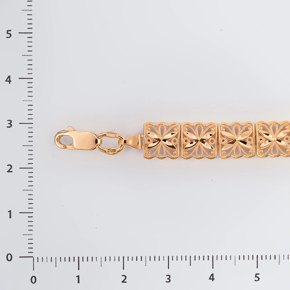 Браслет из красного золота 585 пробы