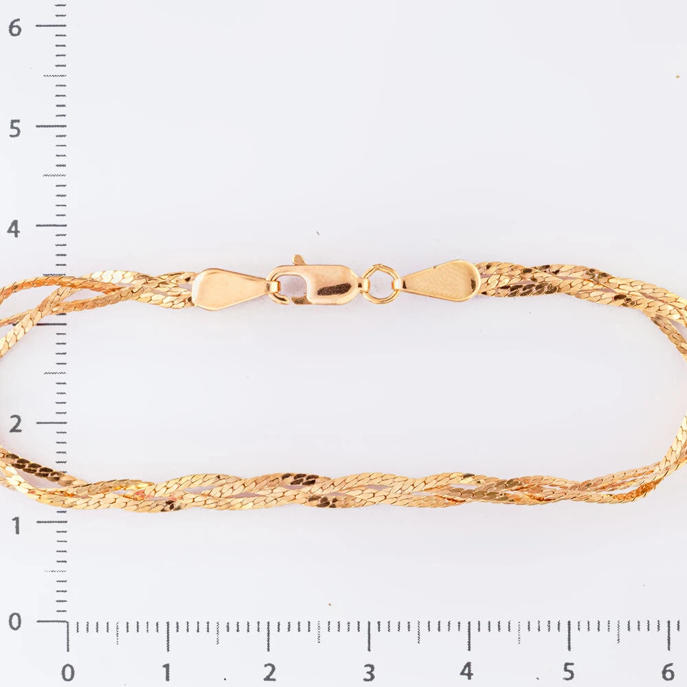 Браслет из красного золота 585 пробы