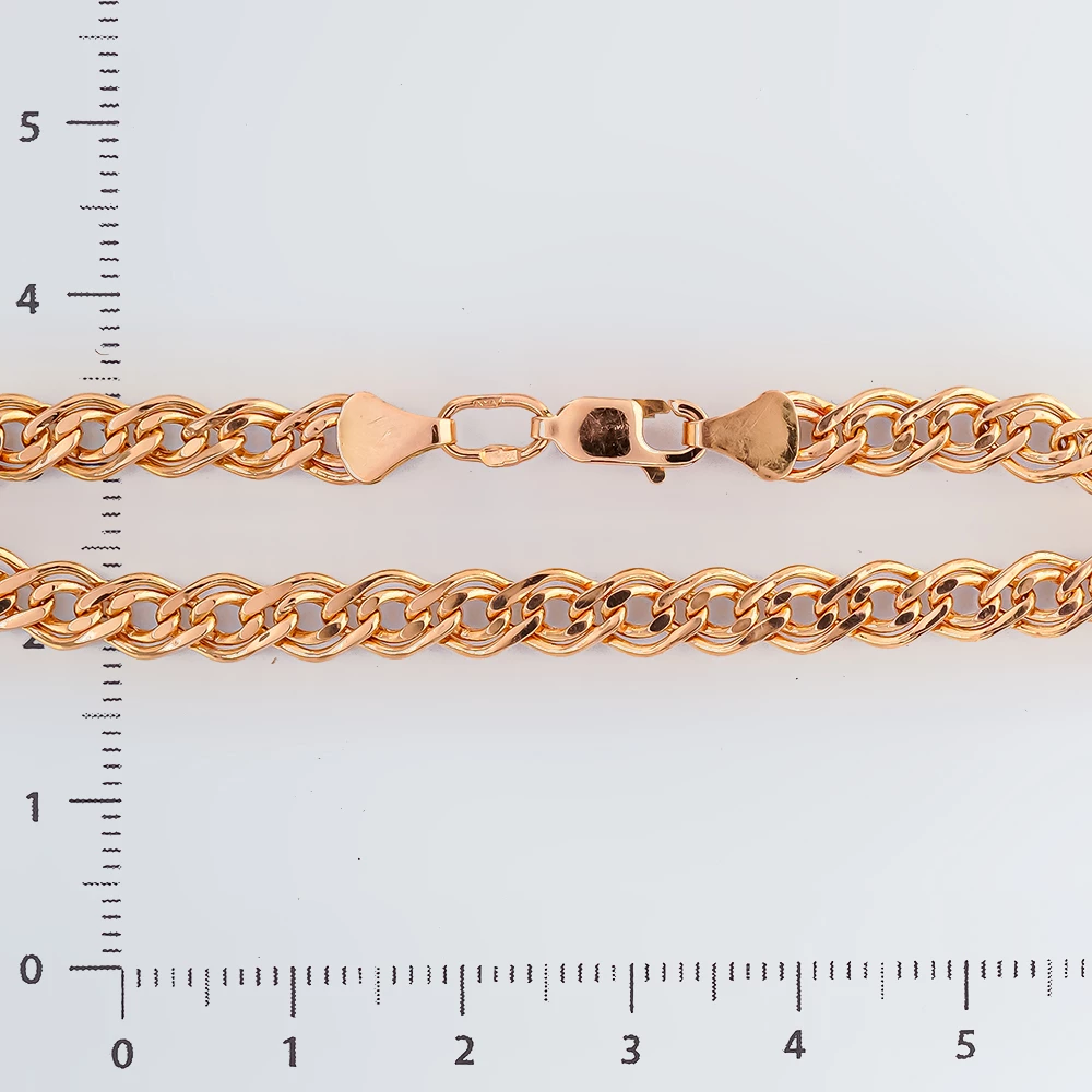 Браслет из красного золота 585 пробы