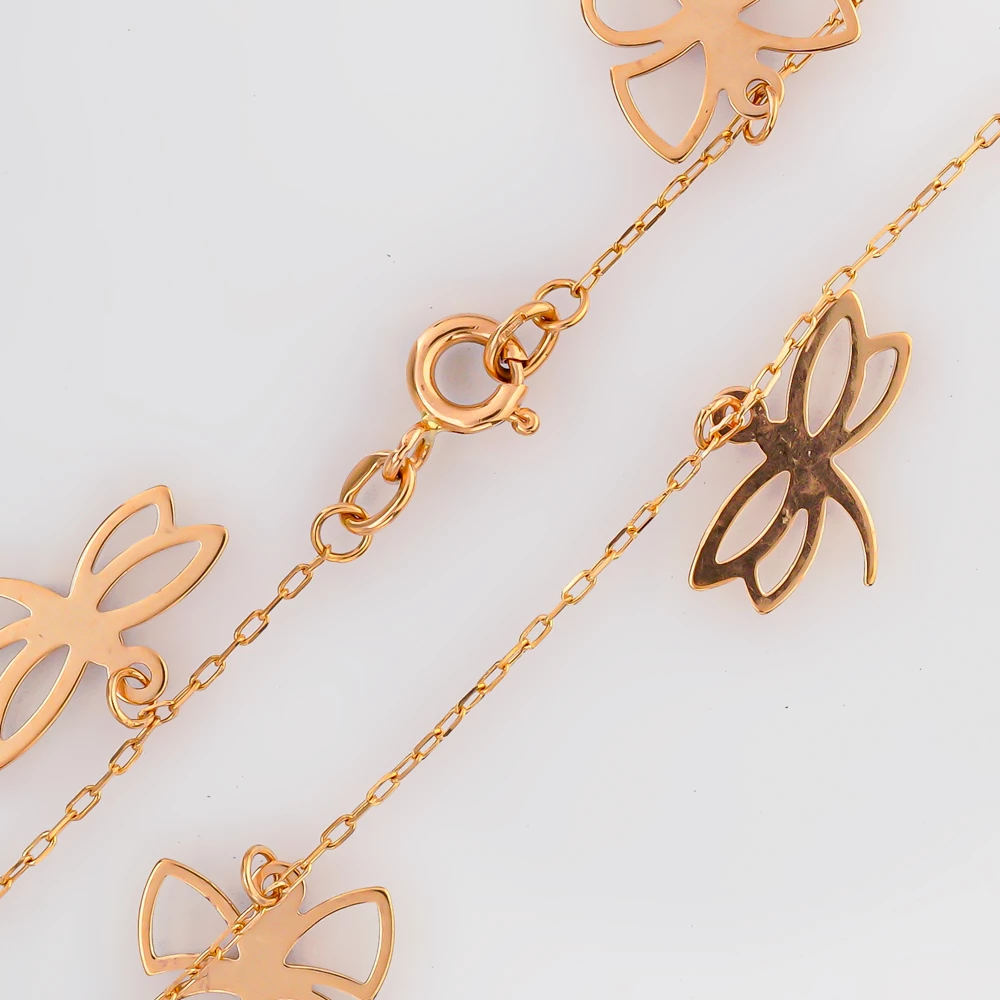 Браслет из красного золота 585 пробы