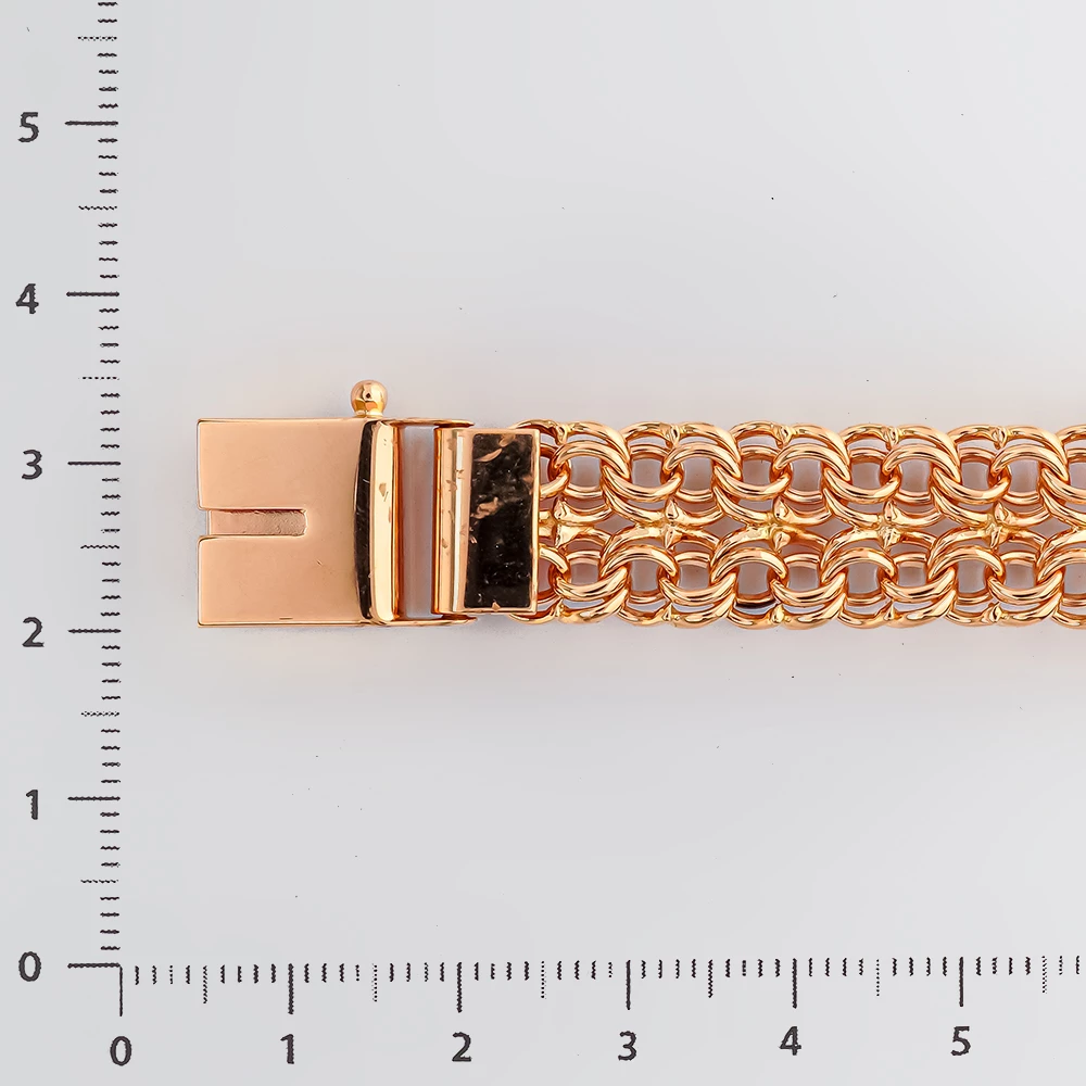 Браслет из красного золота 585 пробы