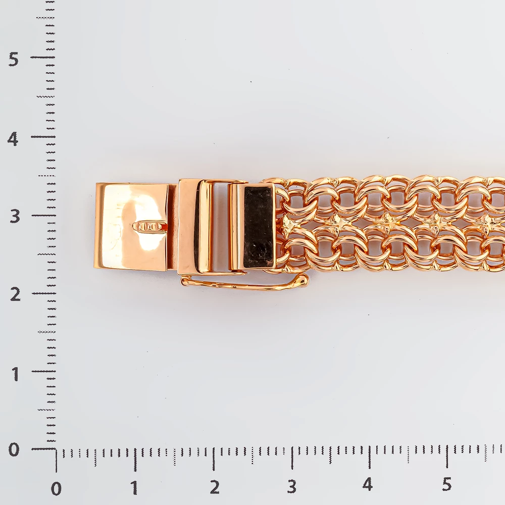 Браслет из красного золота 585 пробы