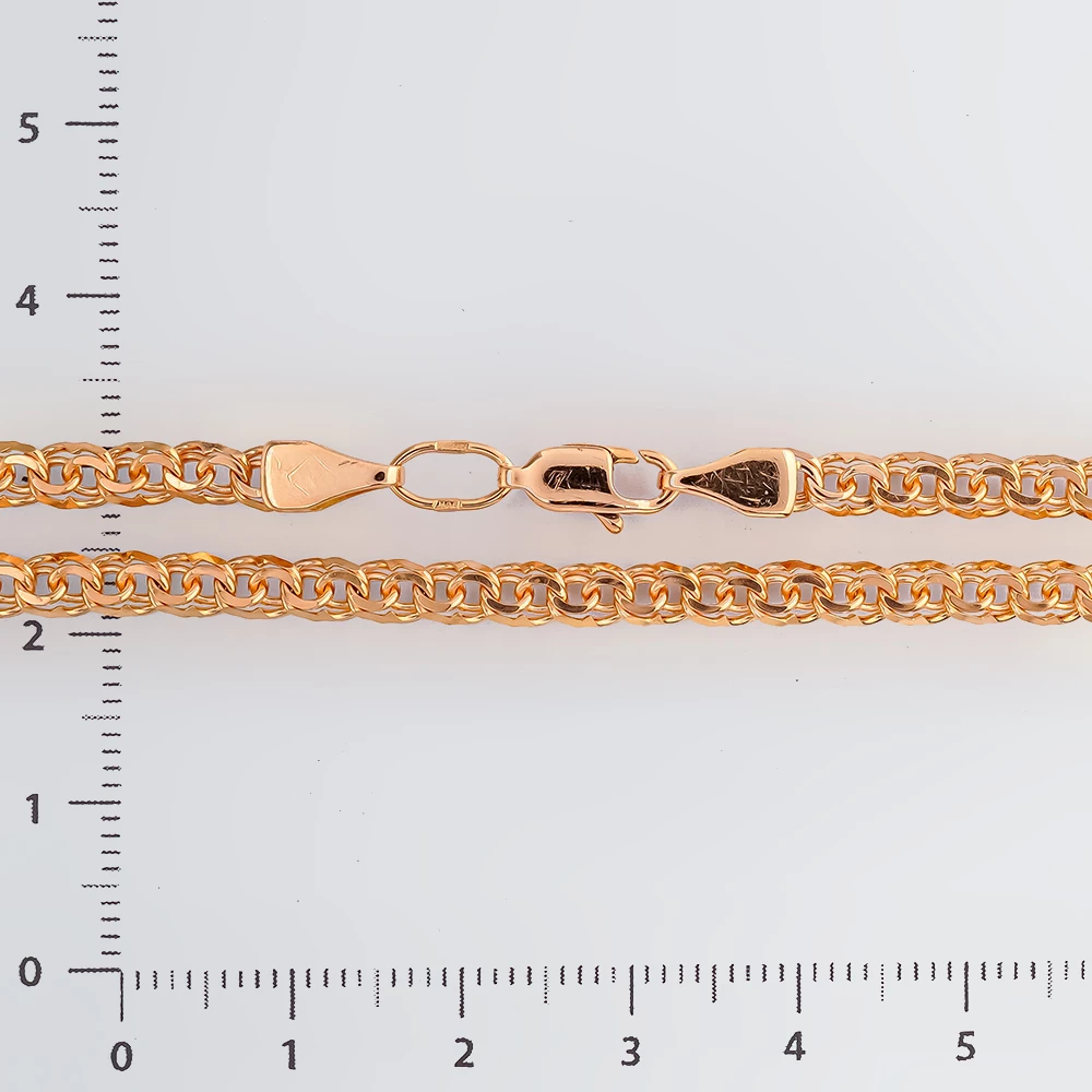 Браслет из красного золота 585 пробы