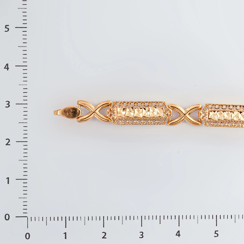 Браслет из красного золота 585 пробы