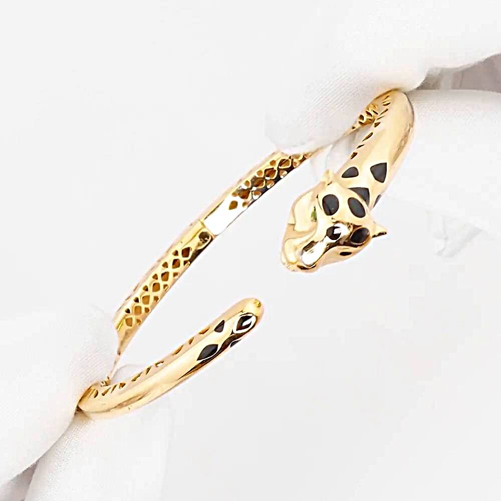 Браслет с изумрудом из красного золота 585 пробы