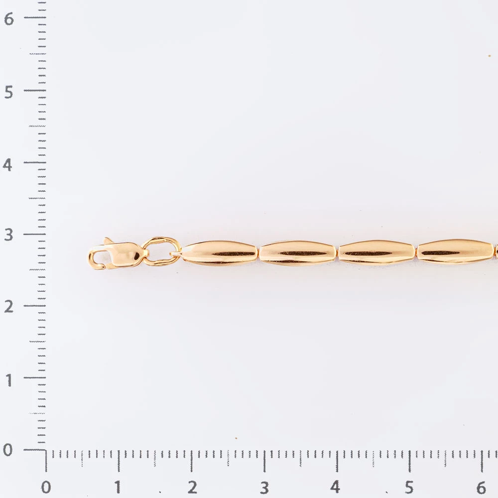 Браслет с бриллиантом из красного золота 585 пробы