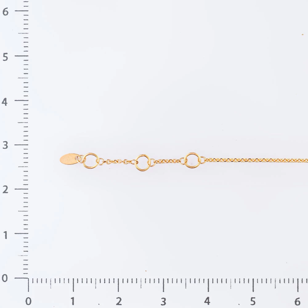 Браслет с изумрудом из красного золота 585 пробы