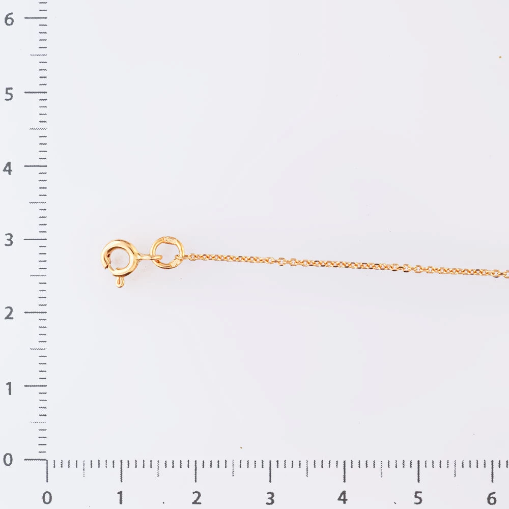 Браслет с изумрудом из красного золота 585 пробы