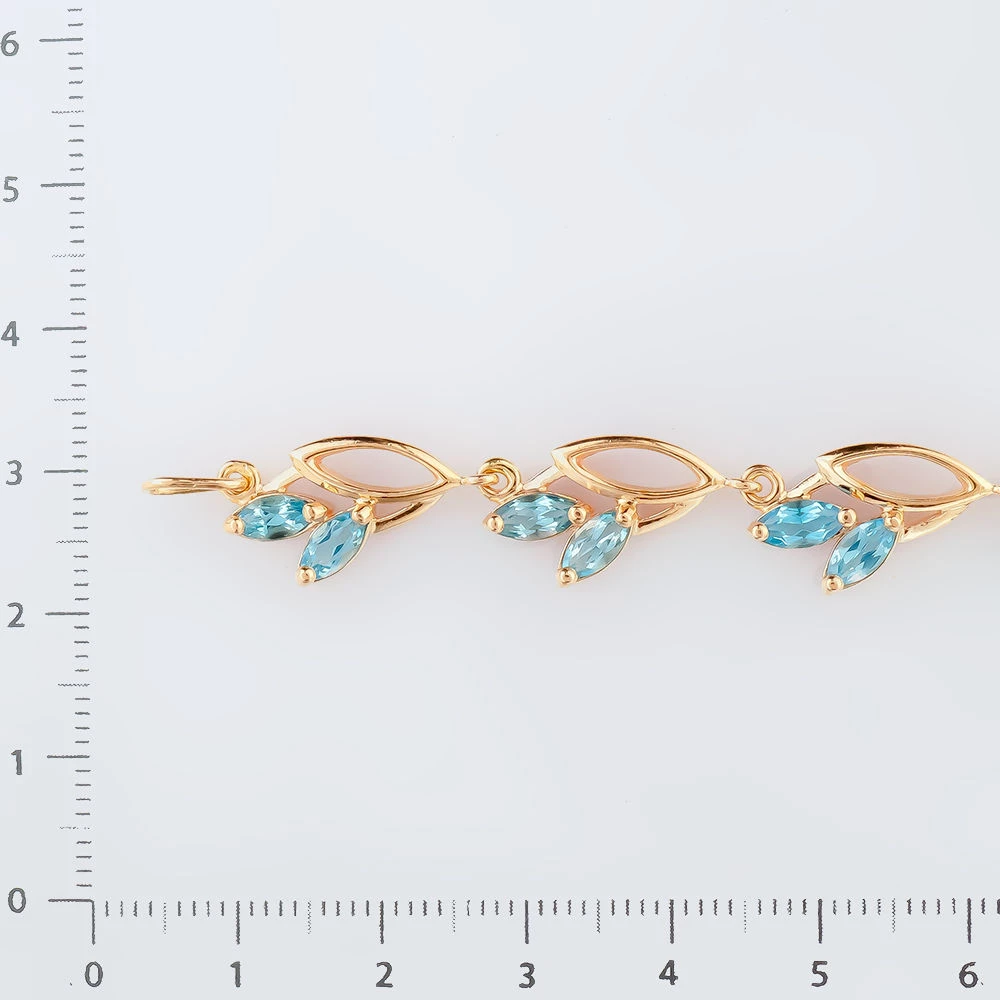 Браслет с топазом из красного золота 585 пробы