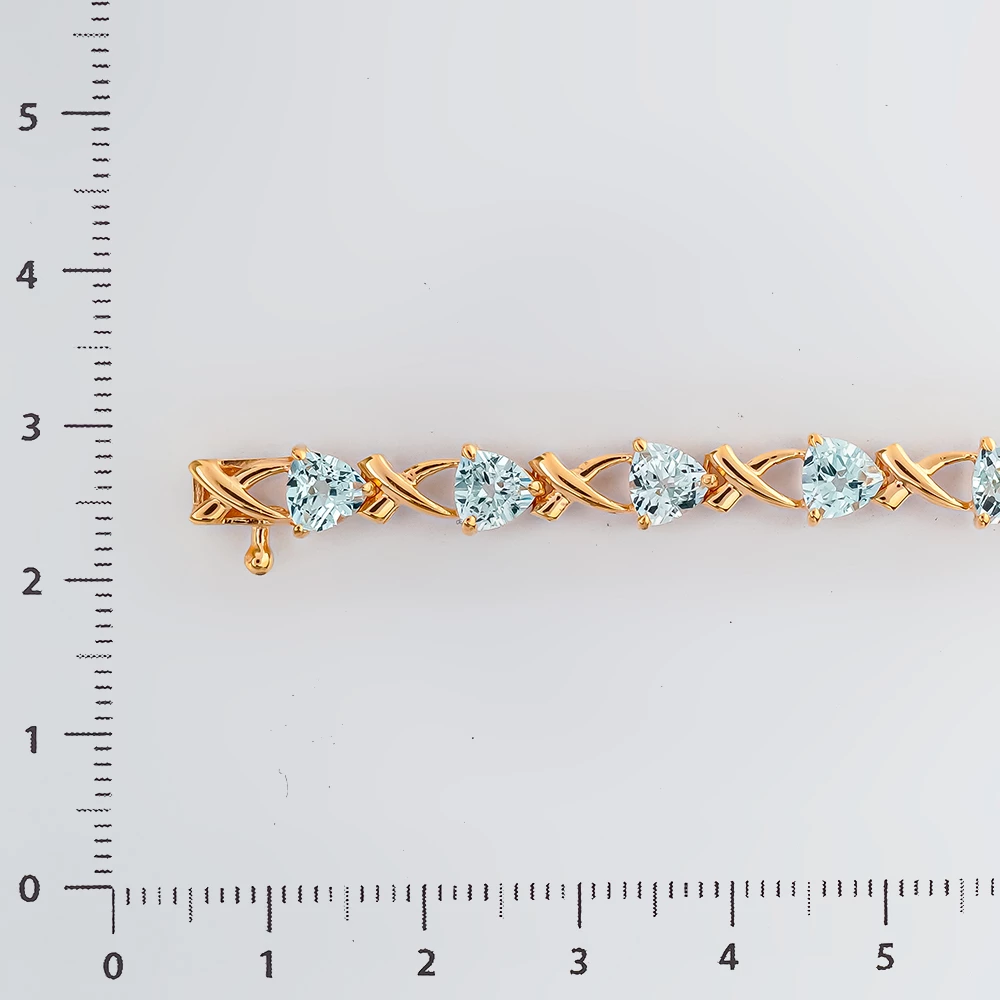 Браслет с топазом из красного золота 585 пробы