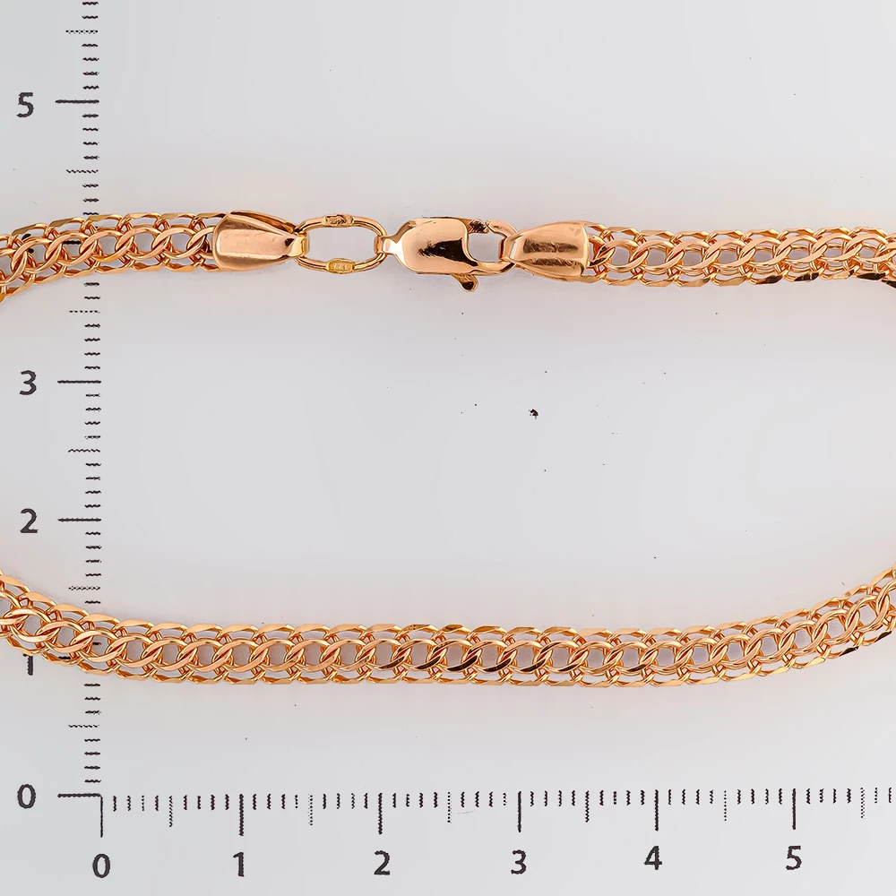 Браслет из красного золота 585 пробы