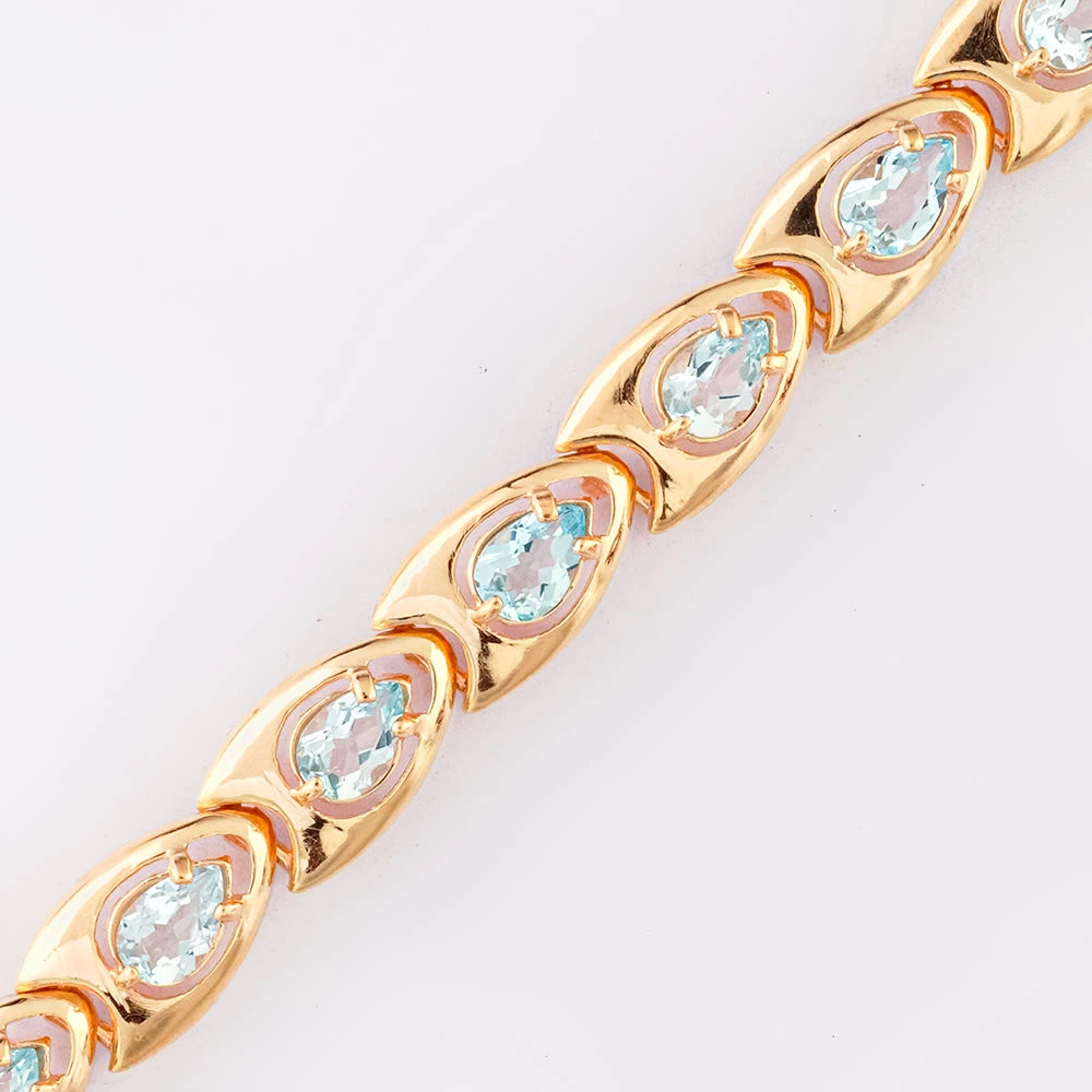 Браслет с топазом из красного золота 585 пробы