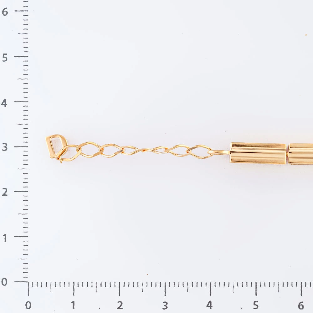 Браслет с фианитом из красного золота 585 пробы