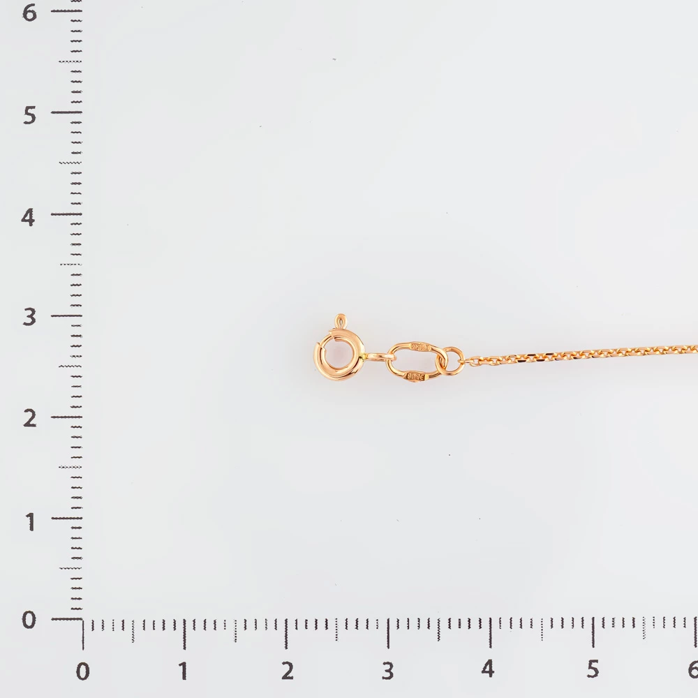 Браслет с фианитом из красного золота 585 пробы