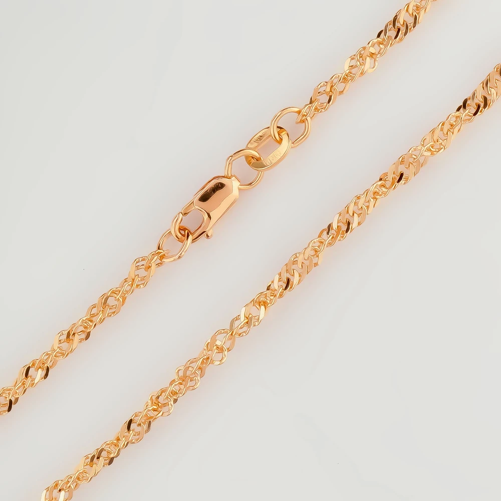 Браслет из красного золота 585 пробы