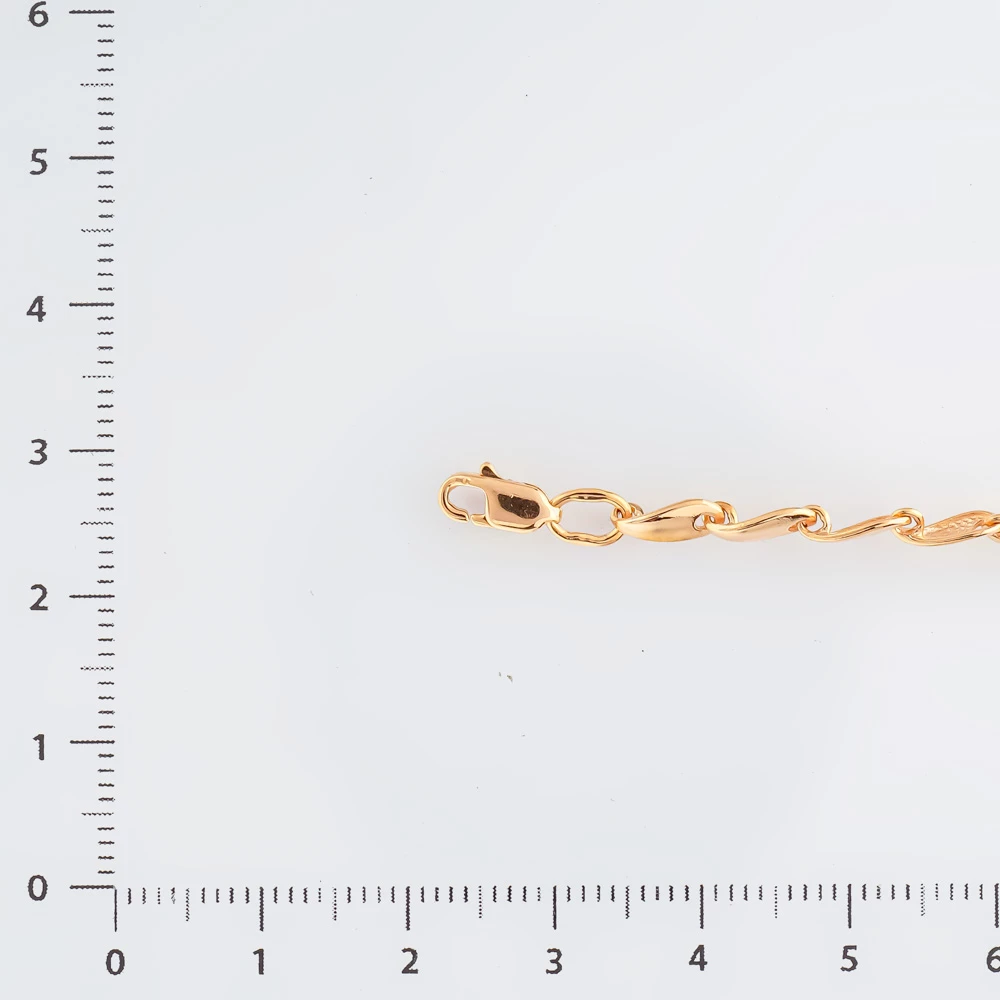 Браслет с бриллиантом из красного золота 585 пробы