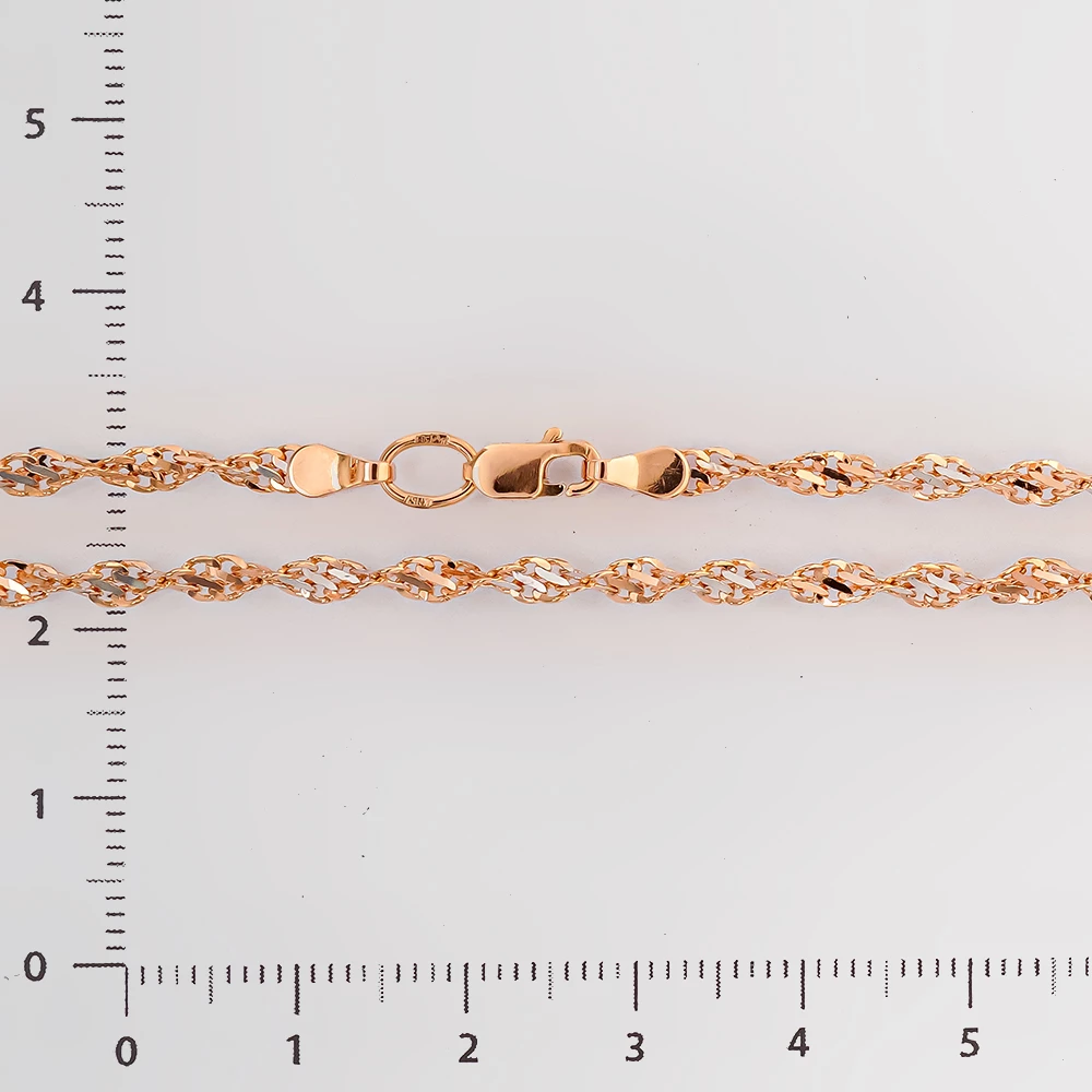 Браслет из красного золота 585 пробы