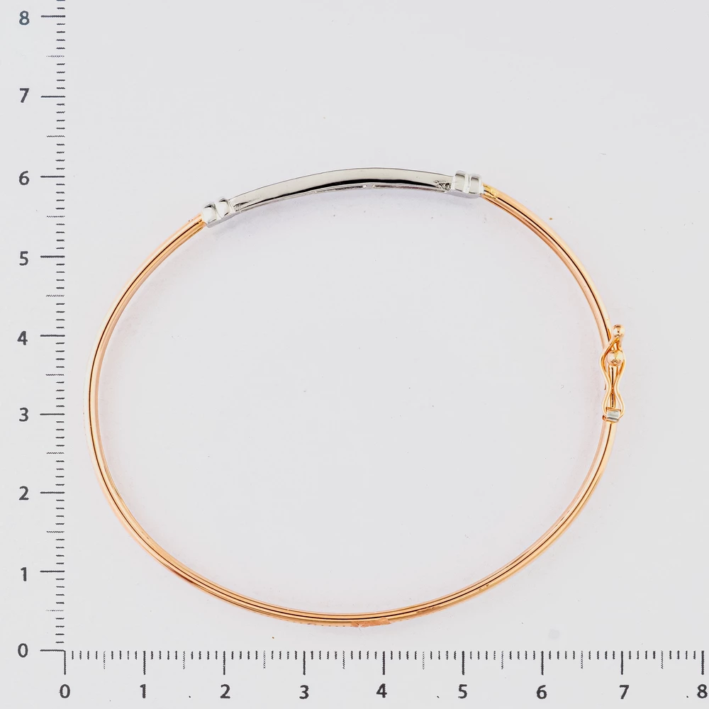 Браслет с рубином синтетическим из красного золота 585 пробы