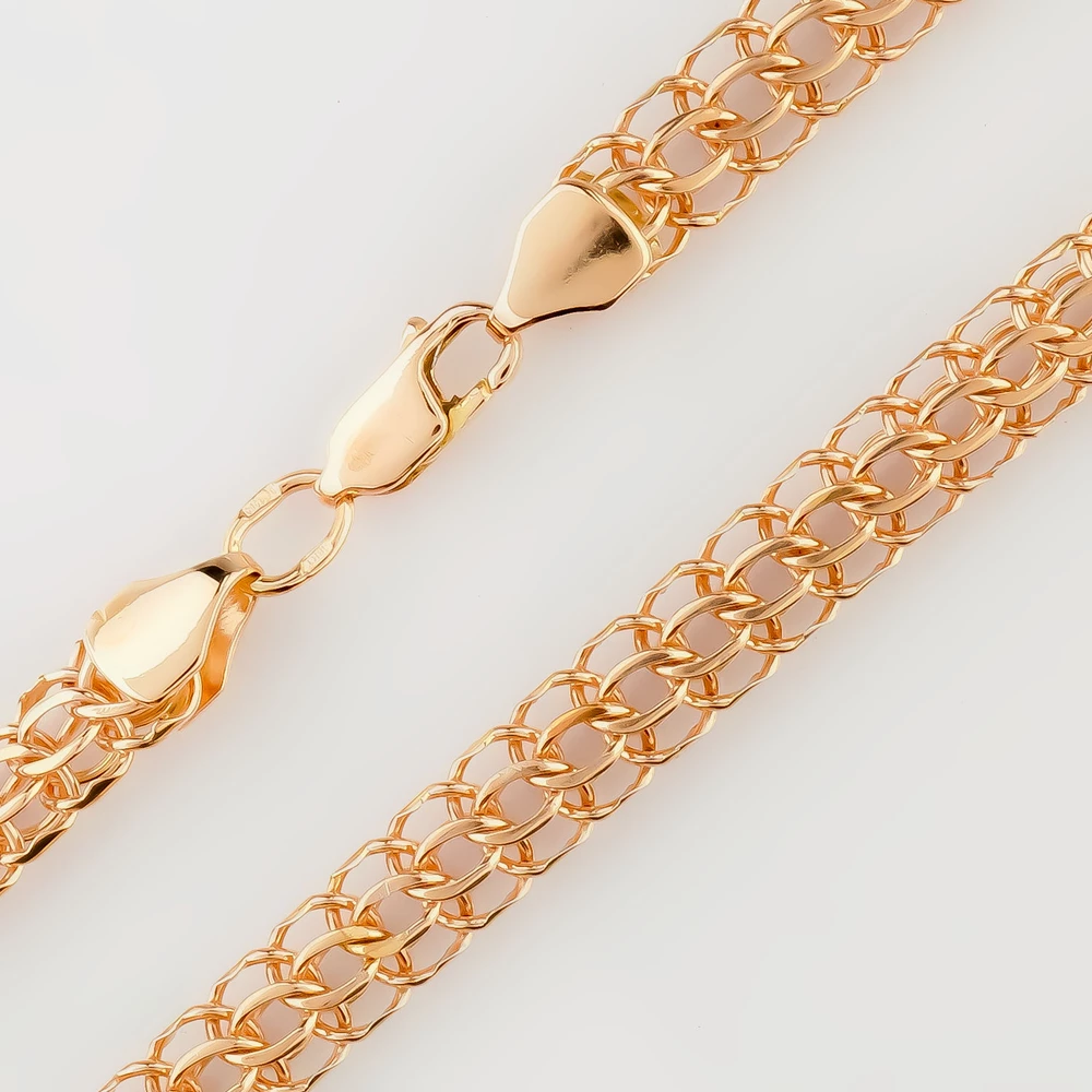 Браслет из красного золота 585 пробы