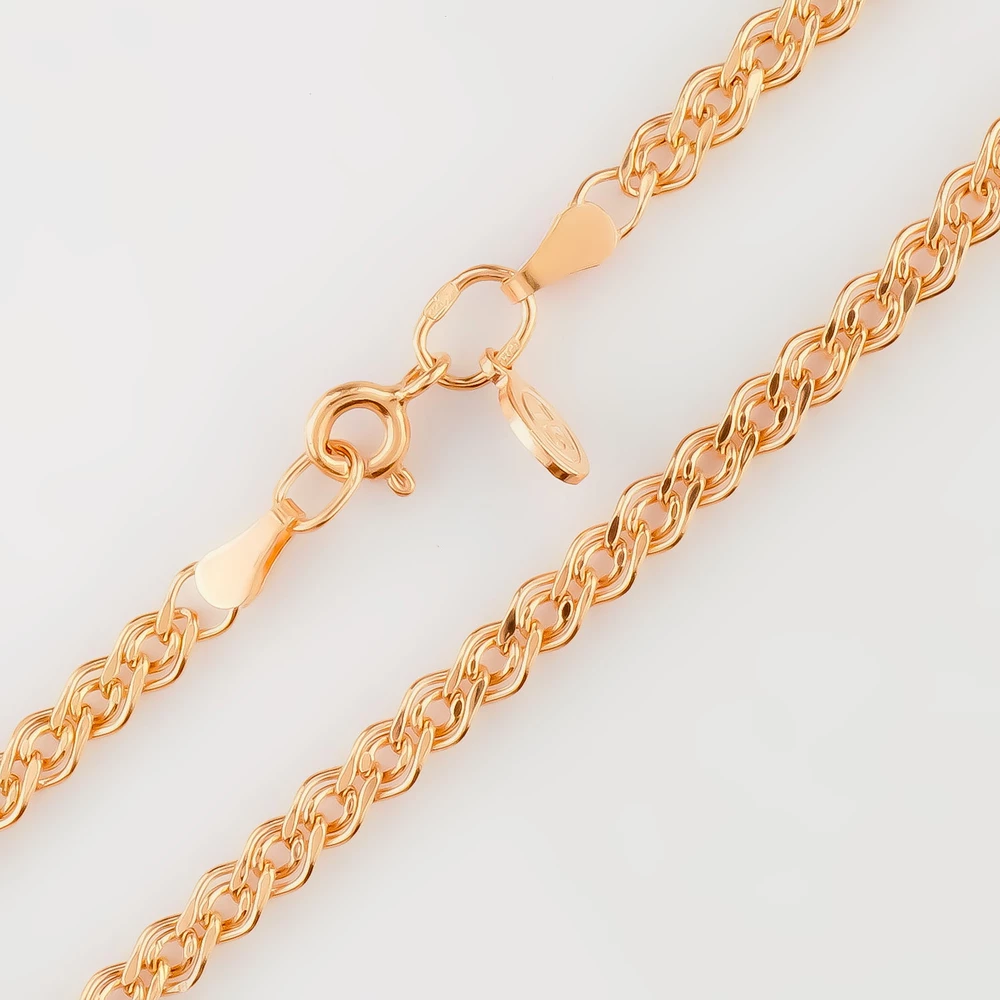 Браслет из красного золота 585 пробы