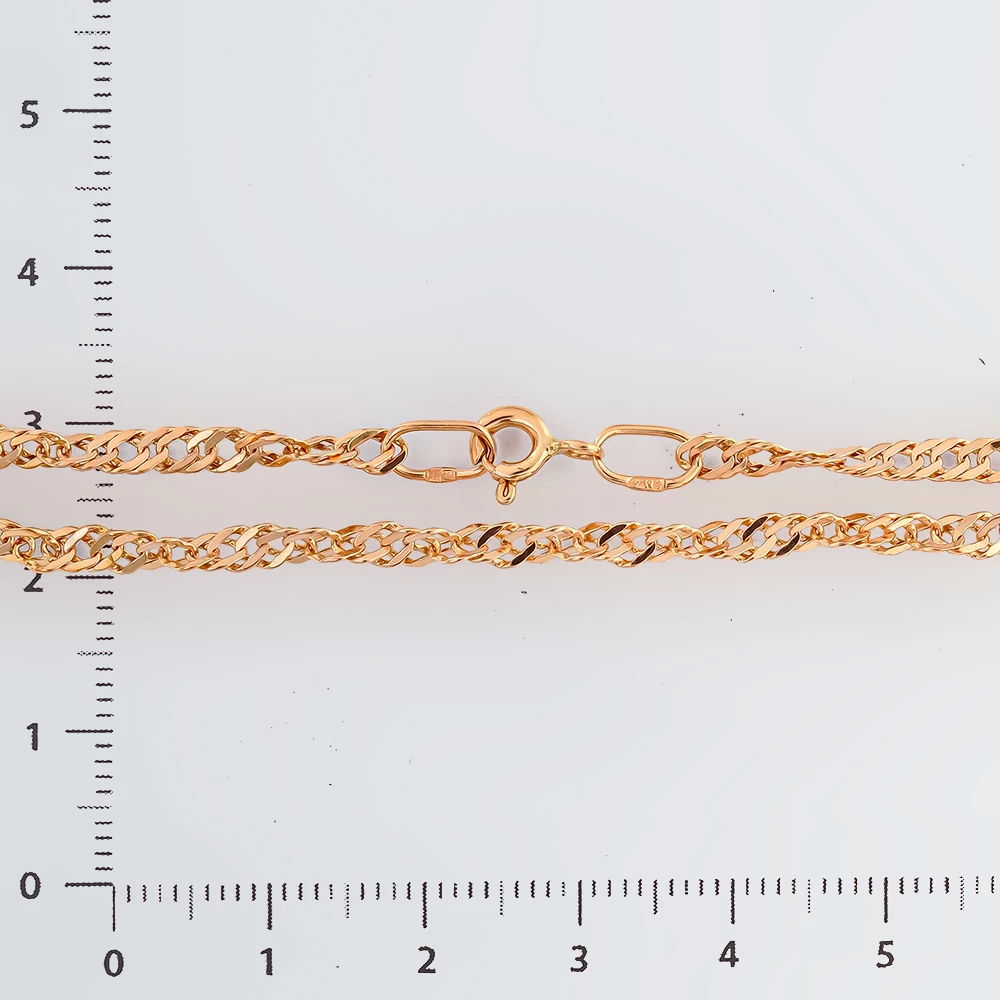 Браслет из красного золота 585 пробы