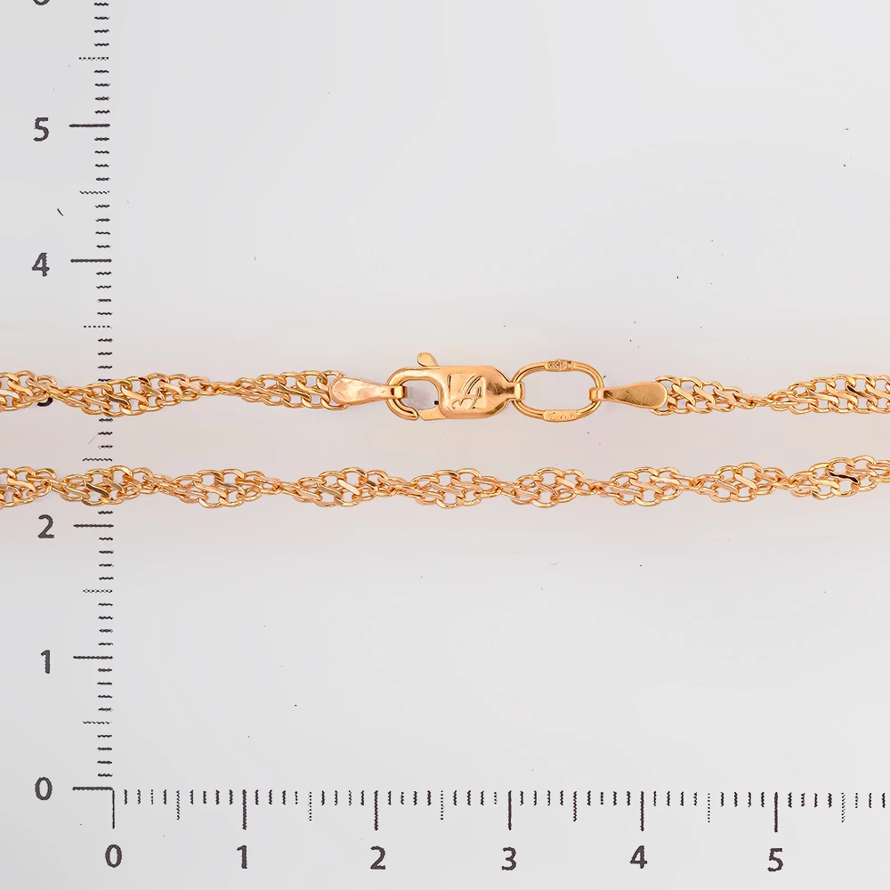 Браслет из красного золота 585 пробы