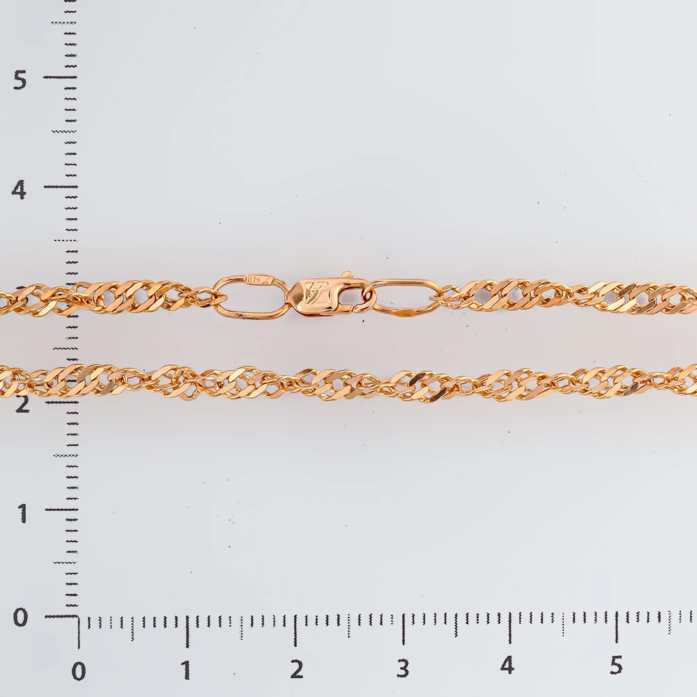 Браслет из красного золота 585 пробы