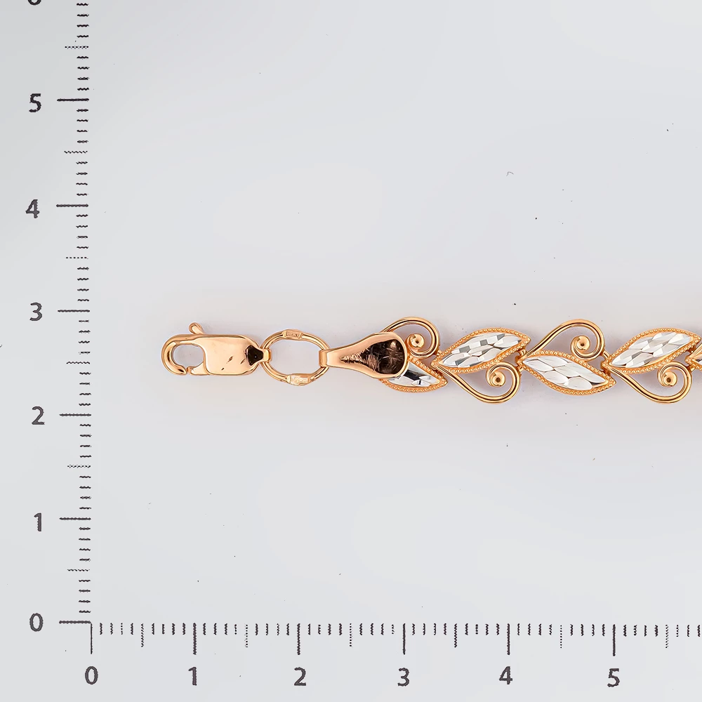 Браслет из красного золота 585 пробы