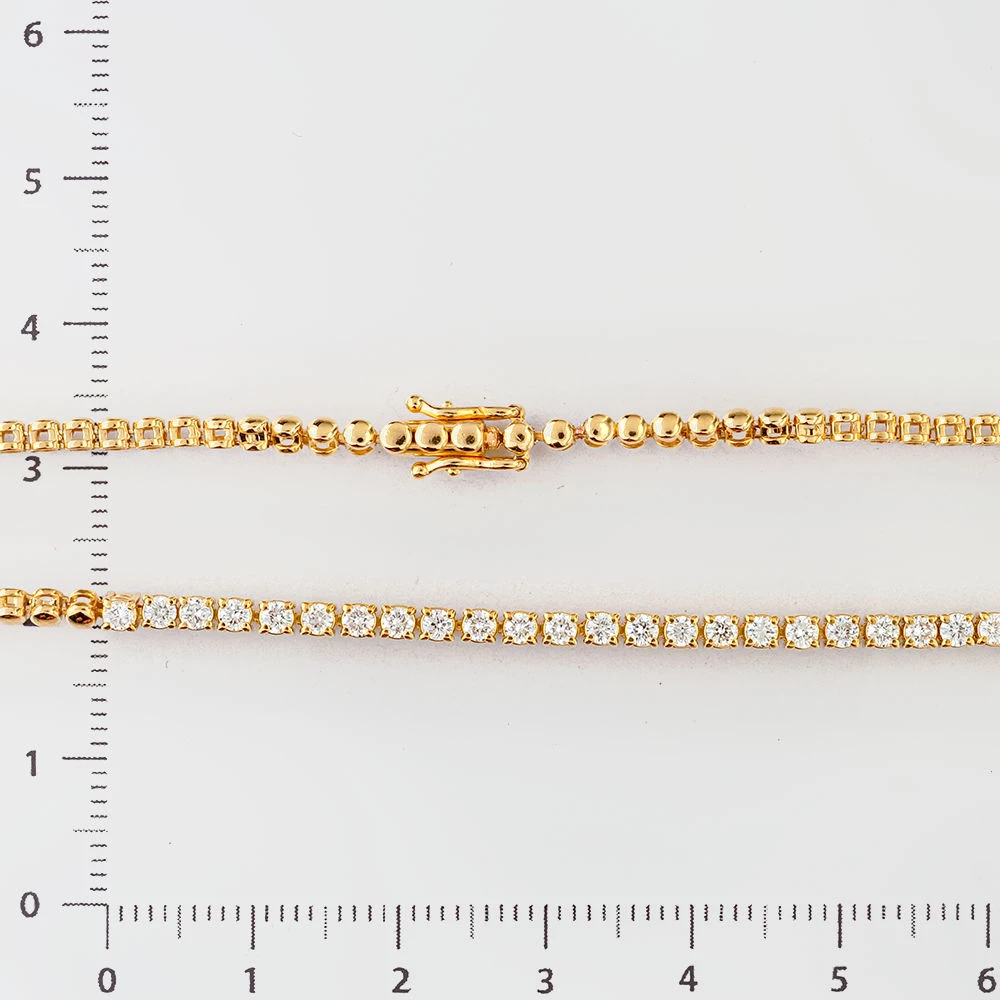 Браслет с бриллиантом из желтого золота 585 пробы