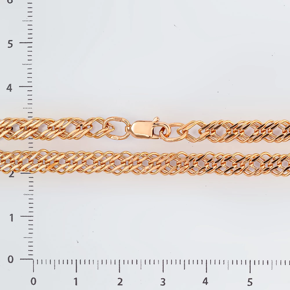 Браслет из красного золота 585 пробы