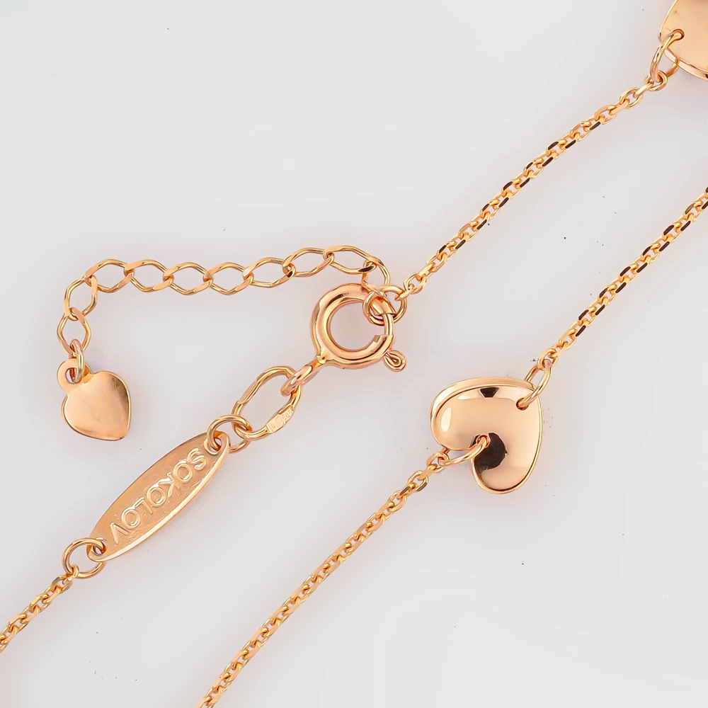 Браслет из красного золота 585 пробы