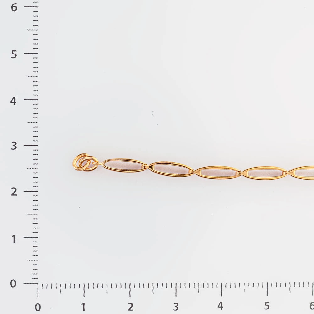 Браслет с бриллиантом из красного золота 585 пробы