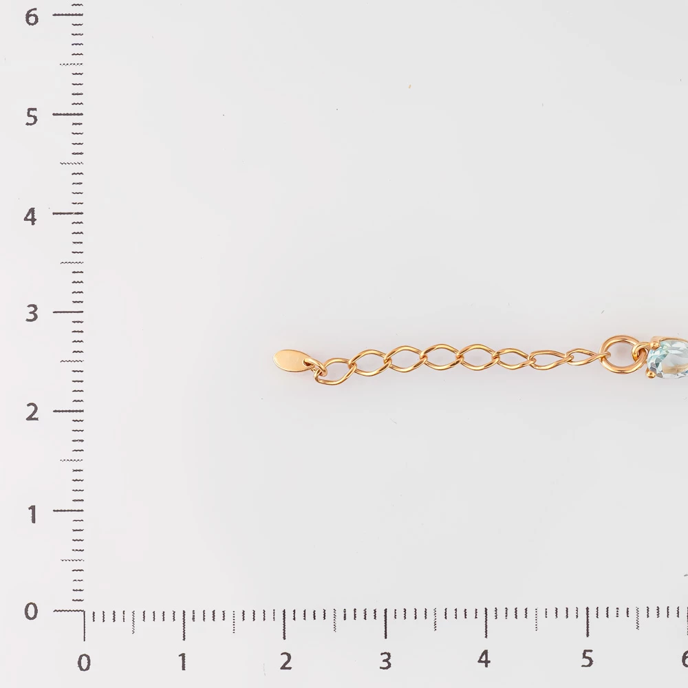 Браслет с топазом из красного золота 585 пробы