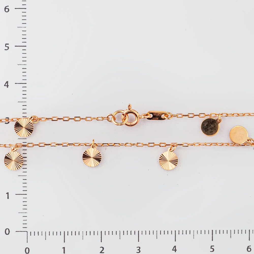 Браслет из красного золота 585 пробы