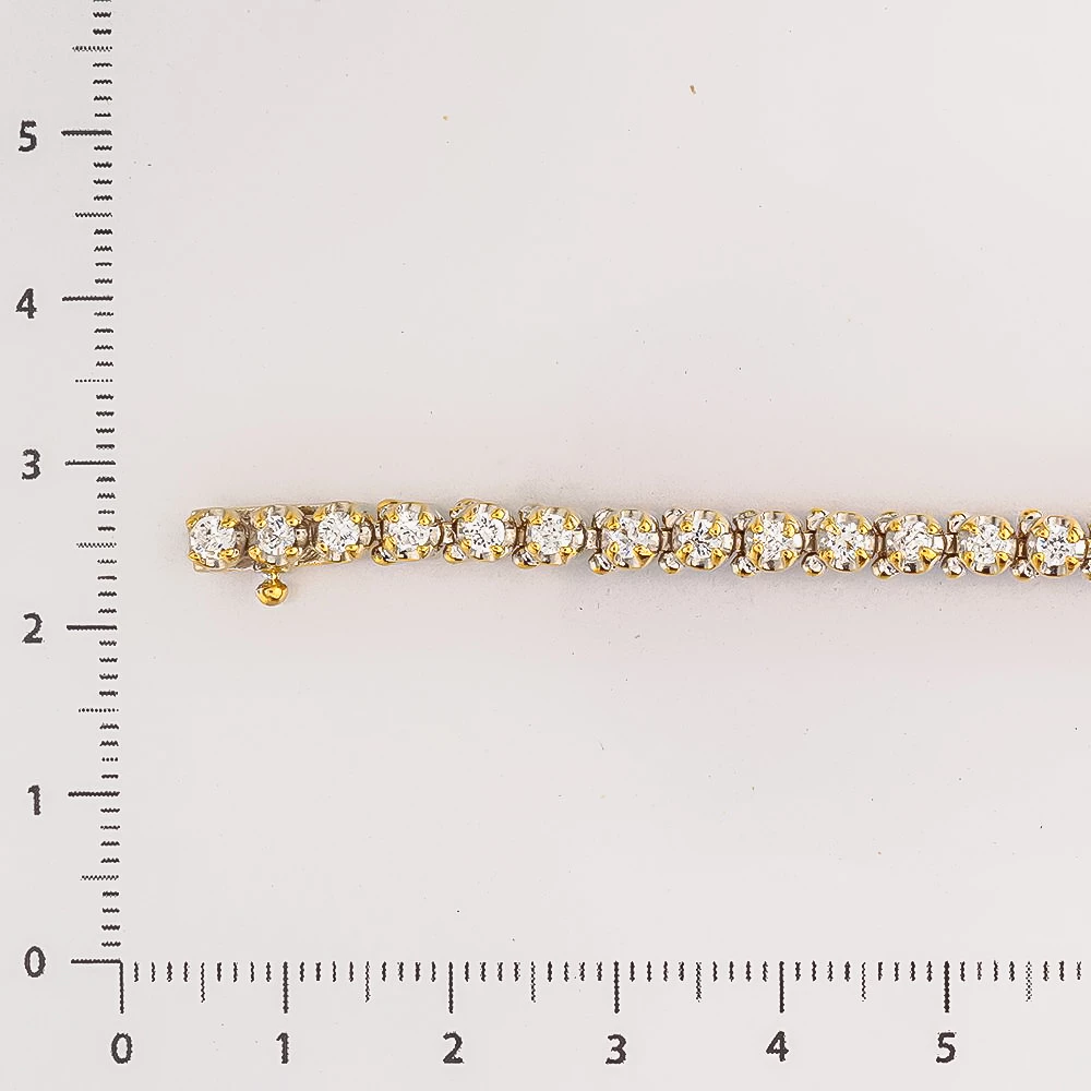 Браслет с фианитом из белого золота 585 пробы