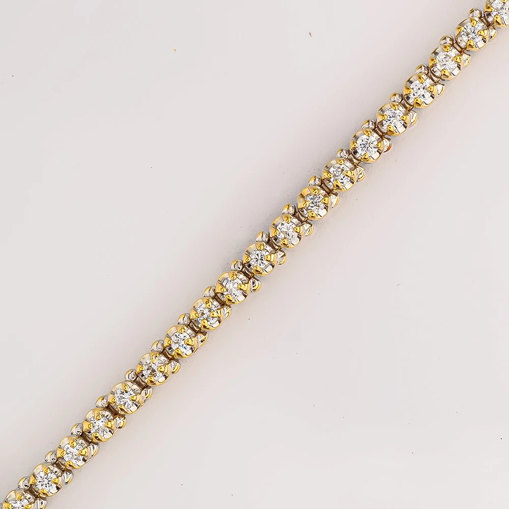 Браслет с фианитом из белого золота 585 пробы