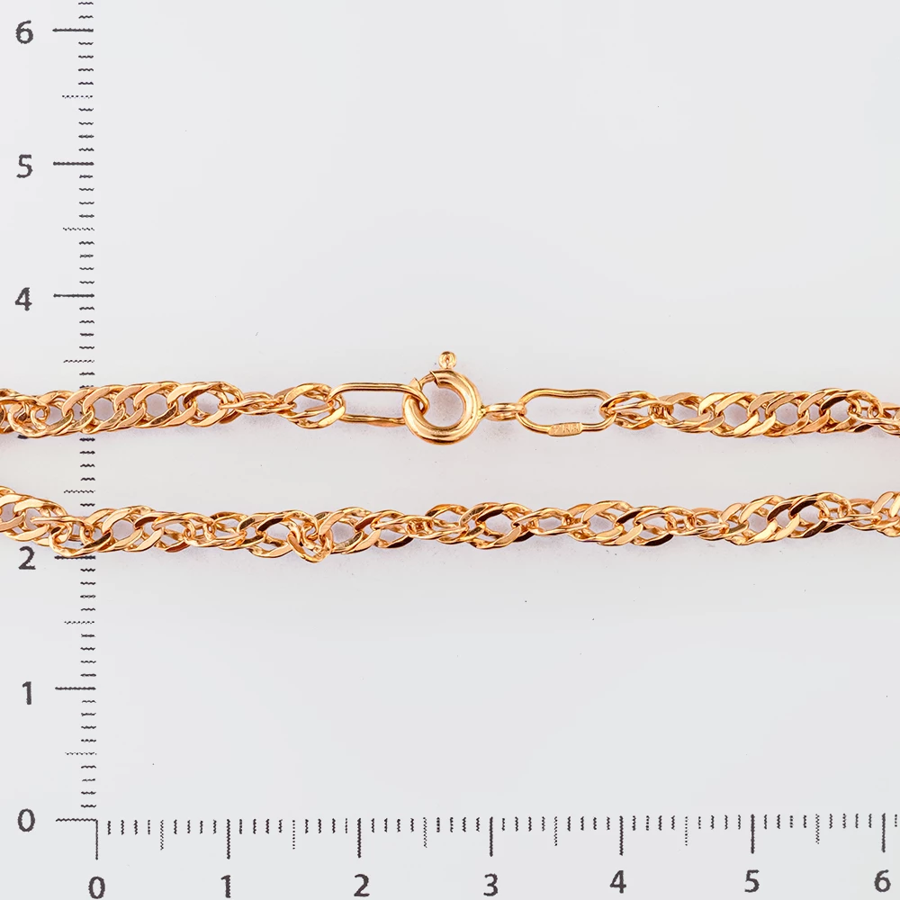 Браслет из красного золота 585 пробы