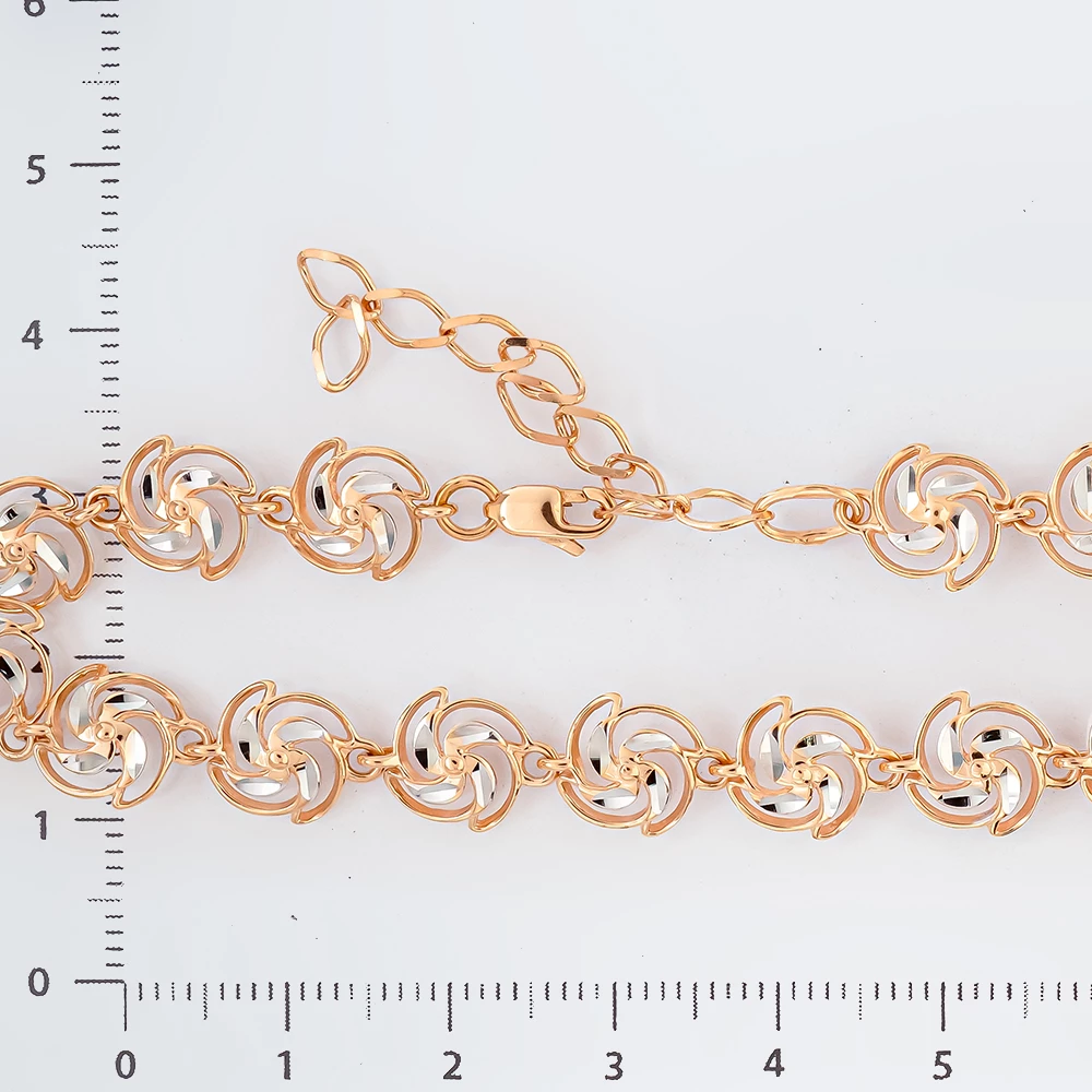 Браслет из красного золота 585 пробы