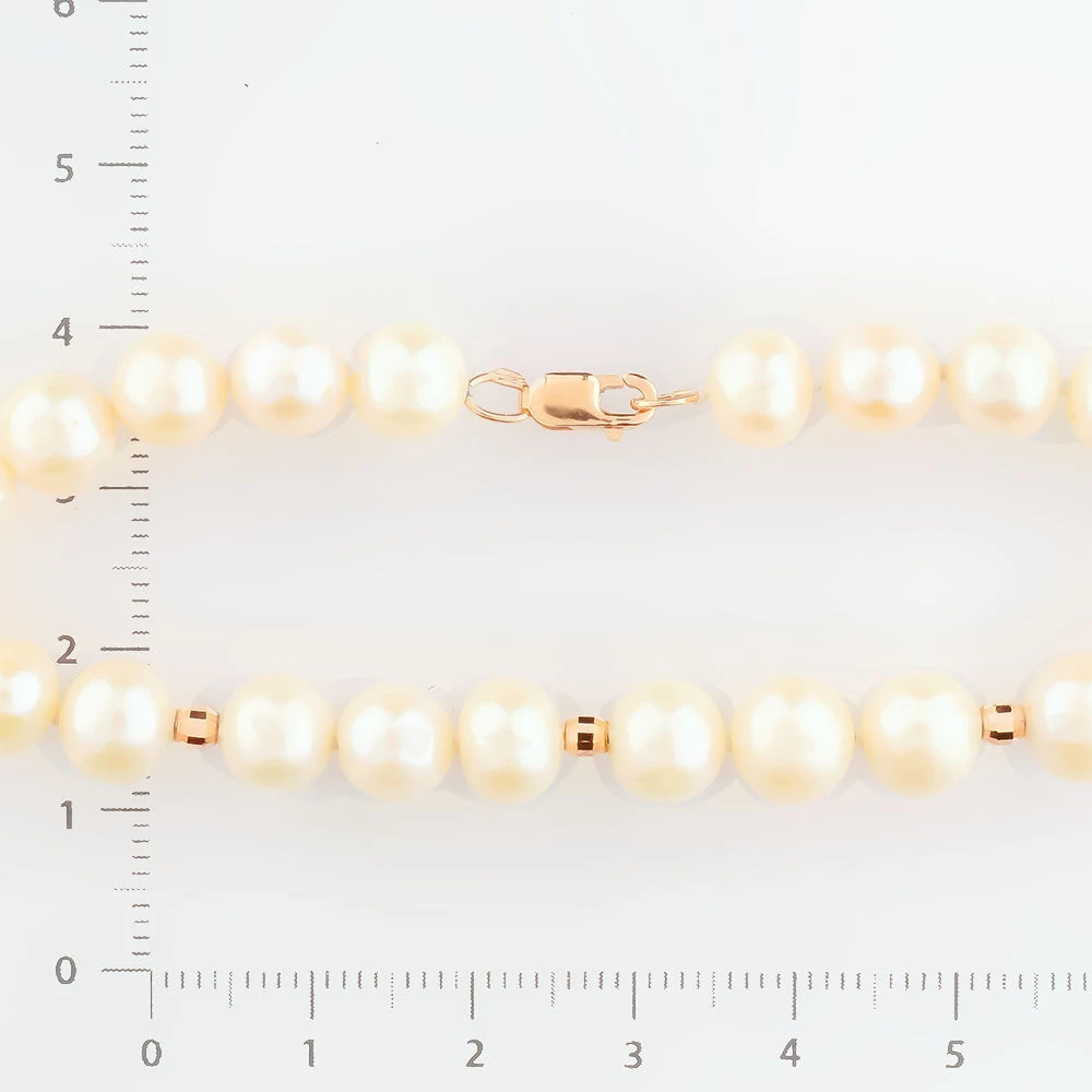 Браслет с культивированным жемчугом из красного золота 585 пробы