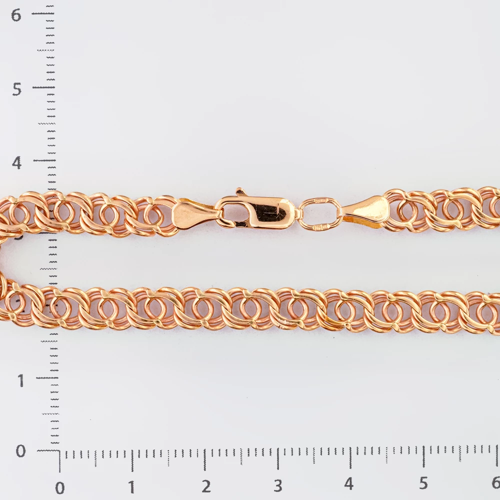 Браслет из красного золота 585 пробы